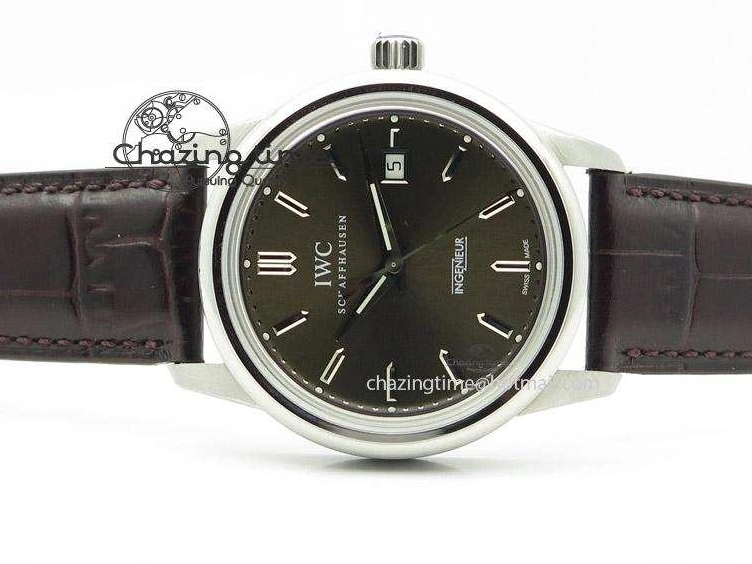 MIROTIME 0303 Affordable Ingeniuer St.Laurens SS Brown Dial MK 1:1 Best Edition On Black Leather Strap A 7365